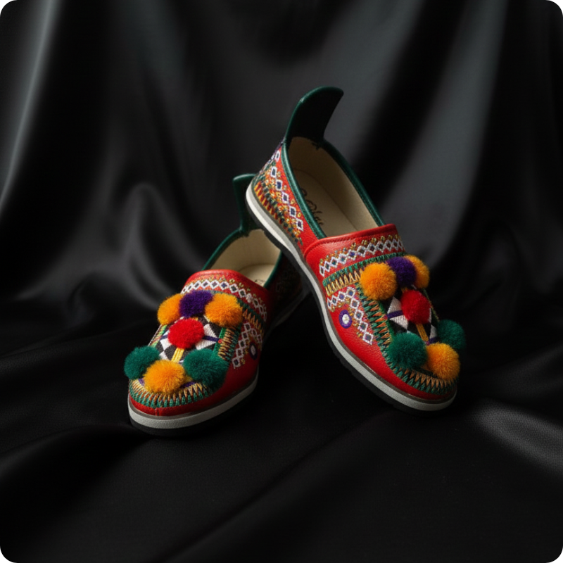 بابوش أمازيغي تقليدي مطرز باليد