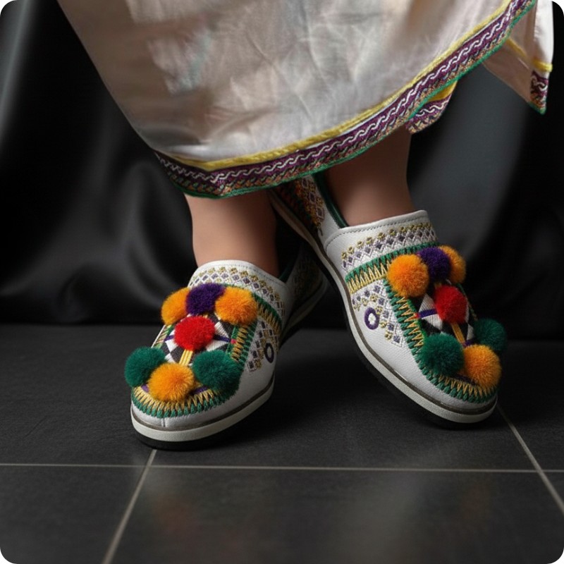 بابوش أمازيغي تقليدي مطرز باليد