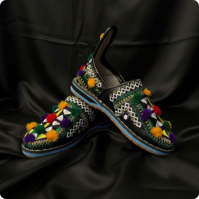 بابوش أمازيغي تقليدي مطرز باليد